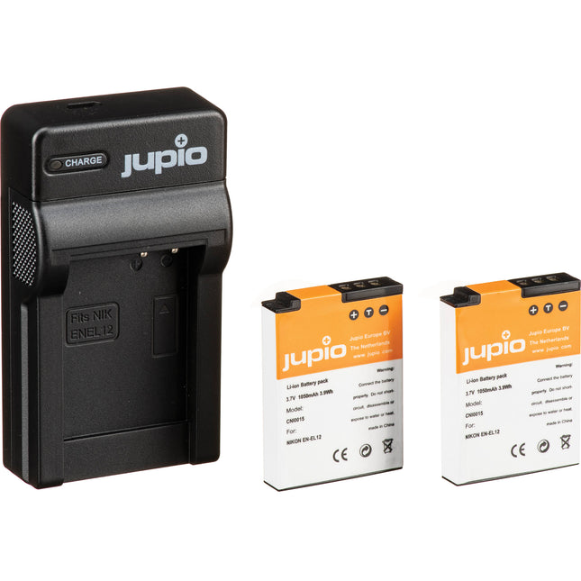 Jupio Pack Pilas EN-EL12 1050mAh y Cargador USB para Cámara
