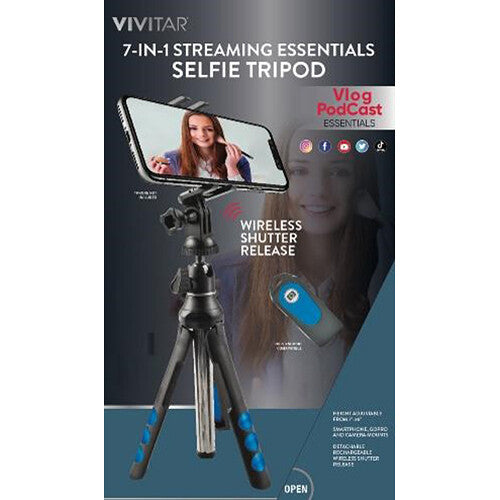Vivitar Trípode 7 en 1 para Mesa Altura 7 a 36 pul Wireless
