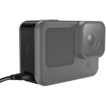 TELESIN Puerta de Batería Plástica para GoPro HERO9 con Puerto de Carga
