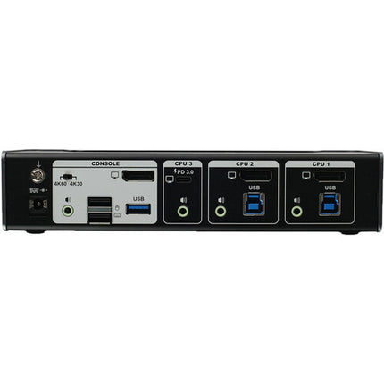 IOGEAR 3-Port 4K USB Type-C y DisplayPort KVMP Switch con 45W PD y control remoto