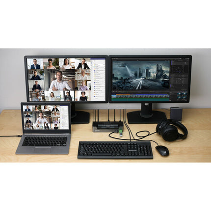 IOGEAR 3-Port 4K USB Type-C y DisplayPort KVMP Switch con 45W PD y control remoto