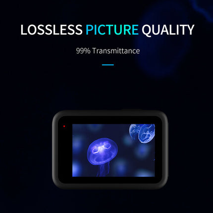 TELESIN Protectores de Vidrio para Lente y Pantalla LCD GoPro HERO9 Black con Paño de Microfibra