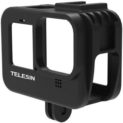 TELESIN Funda Plástica para GoPro HERO9 con Montura 2-Prong y 2 Cold Shoe