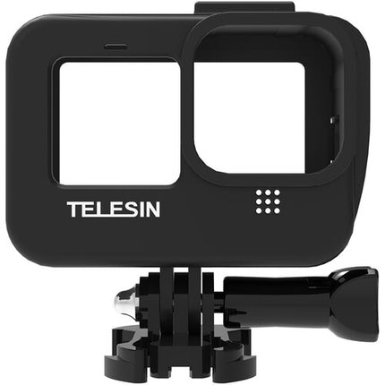 TELESIN Funda Plástica para GoPro HERO9 con Montura 2-Prong y 2 Cold Shoe