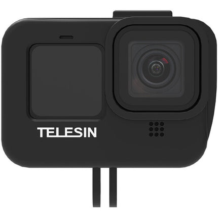 TELESIN Funda Plástica para GoPro HERO9 con Montura 2-Prong y 2 Cold Shoe