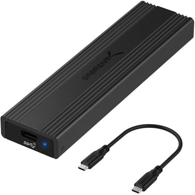 Sabrent USB 3.2 Tipo C Caja Tool-Free para SSD M.2 2242 2280 SATA NVMe 10 Gb/s