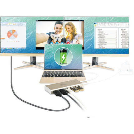 j5create JCD381 Dock USB 3.1 Gen 1 Type-C 2x HDMI 4K Gigabit Ethernet
