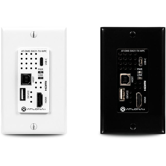 Atlona HDBaseT emisor de pared HDMI USB Tipo-C con hub USB 4K 330 ft