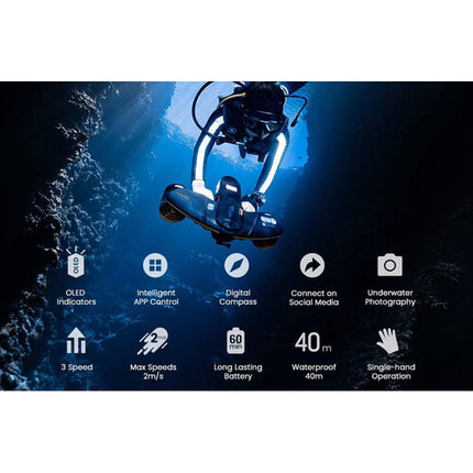Sublue US Navbow+ Scooter Submarino Naranja 3 Velocidades 60 Minutos Uso