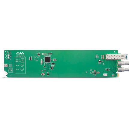 AJA OpenGear receptor fibra monomodo LC 2 canales 12G-SDI 270 Mb/s-12 Gb/s