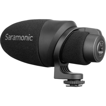 Saramonic CamMic Micrófono Shotgun para Cámaras DSLR y Smartphones con Filtro de Corte en Alta y Paraviento Doble Capa