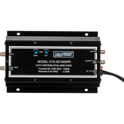 CableTronix CTA-35/1000PR Amplificador de Distribución CATV 35 dB 54-1000 MHz