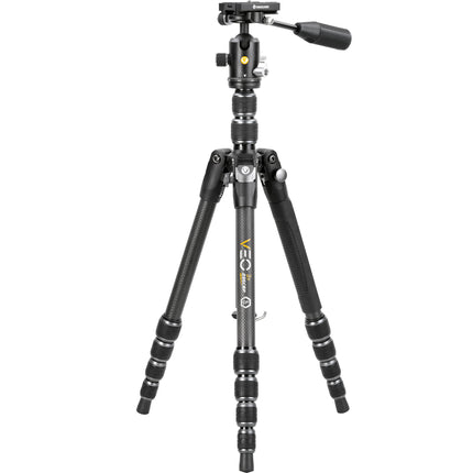 Vanguard VEO 3T 235CBP Trípode de Viaje Fibra de Carbono 61 Pulgadas 17.6 lb con Cabezal Esférico y Mando Bluetooth