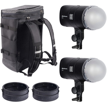 Elinchrom ONE Kit Doble Flash de Mano 131Ws Batería Interna 725 Destellos