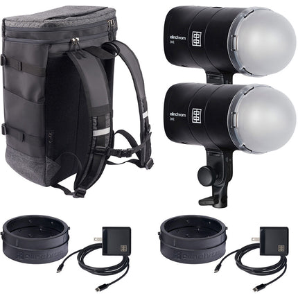 Elinchrom ONE Kit Doble Flash de Mano 131Ws Batería Interna 725 Destellos