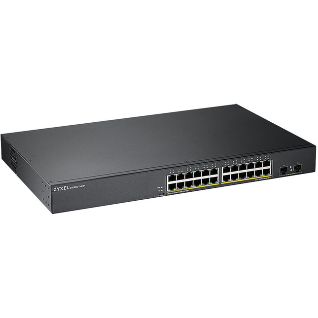 ZyXEL GS1900-24HPV2 Switch Gestionado de 24 Puertos Gigabit PoE+ 170W y 2 Puertos SFP Rack Kit