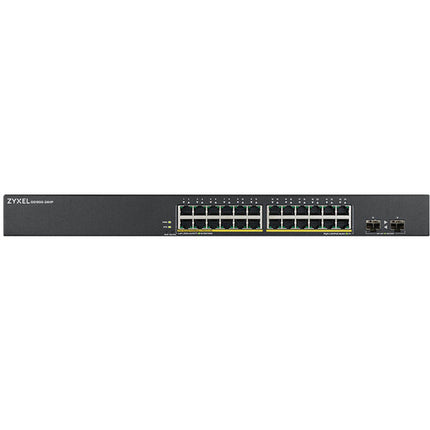 ZyXEL GS1900-24HPV2 Switch Gestionado de 24 Puertos Gigabit PoE+ 170W y 2 Puertos SFP Rack Kit