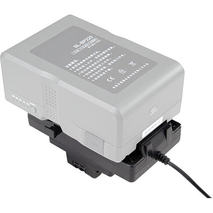 Nanlite Adaptador de Batería V-Mount con Puerto DC Cable de 4.1 pies y Abrazadera para Soporte Luminoso