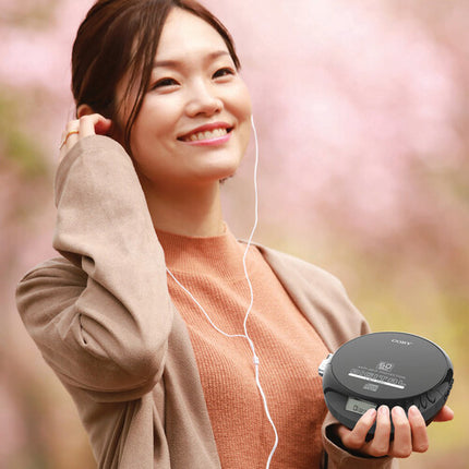 Reproductor de CD portátil Coby negro con antisalto y auriculares