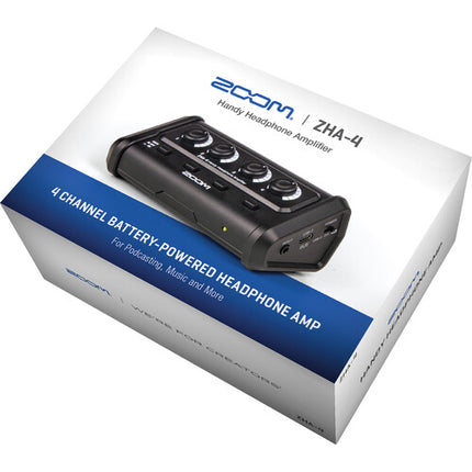 Amplificador de Auriculares Zoom ZHA-4 4 Canales Batería 4.5H