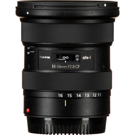 Tokina atx-i 11-16mm f/2.8 CF objetivo Nikon F montura F con apertura f/2.8 y parasol 77mm
