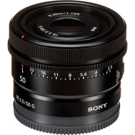 Sony FE 50mm f/2.5 G Objetivo E-Mount Full-Frame Diafragma f22