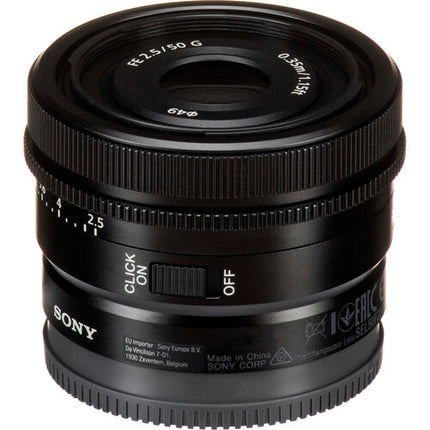 Sony FE 50mm f/2.5 G Objetivo E-Mount Full-Frame Diafragma f22