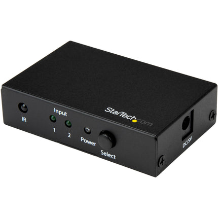 StarTech Switch HDMI 2 Puertos 4K UHD 60Hz con Control Remoto