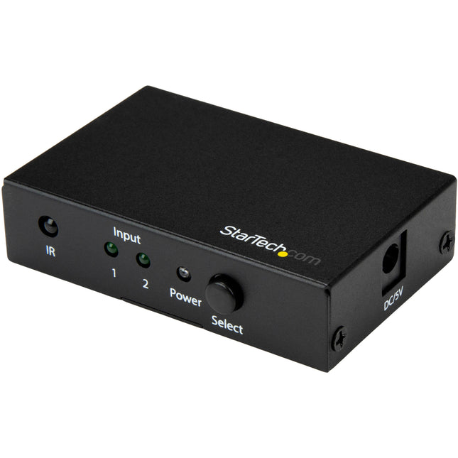 StarTech Switch HDMI 2 Puertos 4K UHD 60Hz con Control Remoto