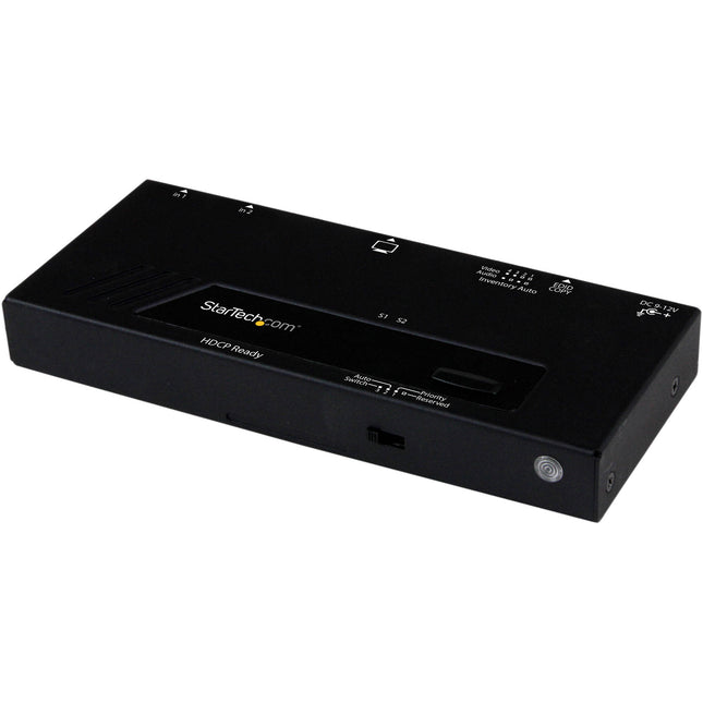 StarTech conmutador HDMI 2 puertos 1080p60 con mando montaje y LED