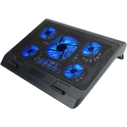 Enhance GX-C1 Soporte de Refrigeración para Portátil 5 Ventiladores LED Azul
