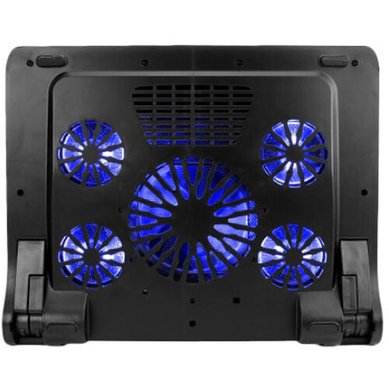 Enhance GX-C1 Soporte de Refrigeración para Portátil 5 Ventiladores LED Azul