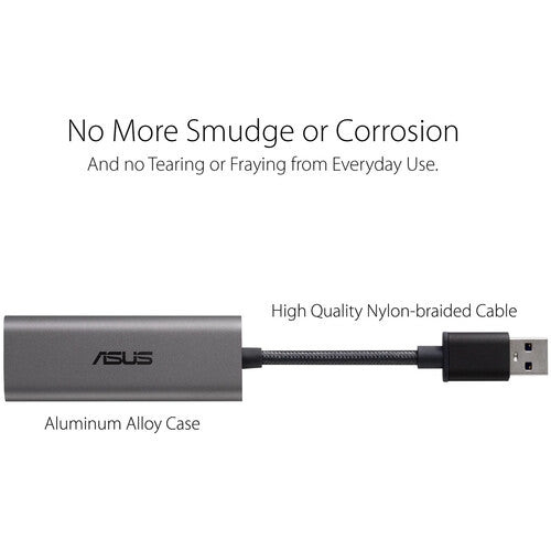ASUS USB-C2500 Adaptador Ethernet 2.5G USB 3.0 Tipo A con Conector RJ45