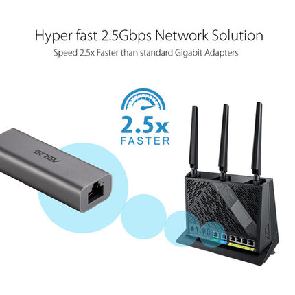 ASUS USB-C2500 Adaptador Ethernet 2.5G USB 3.0 Tipo A con Conector RJ45