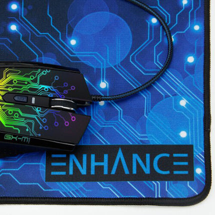 Enhance Voltaic XL Pro Alfombrilla Gaming 32 x 27 cm Antideslizante Azul