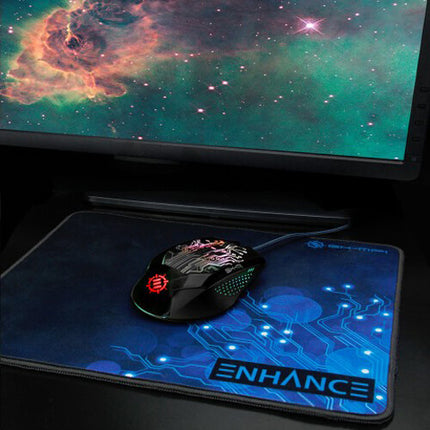 Enhance Voltaic XL Pro Alfombrilla Gaming 32 x 27 cm Antideslizante Azul