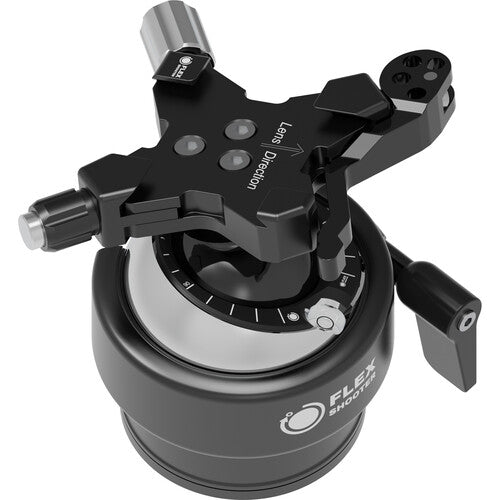 FlexShooter Pro Cabezal Esférico con Arca-Type 100 lb 3.9" Negro Plata