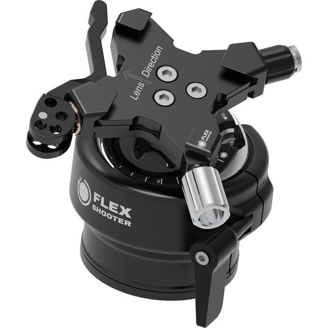 FlexShooter Pro Cabezal Esférico con Arca-Type 100 lb 3.9" Negro Plata