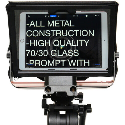 Glide Gear TMP-500 Teleprompter para Tablet y Teléfono con Montura 15mm 12 ft y Funda