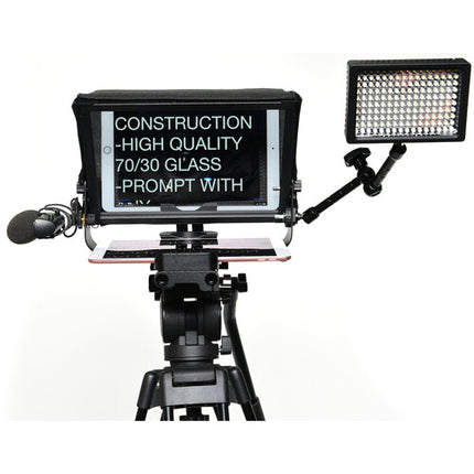 Glide Gear TMP-500 Teleprompter para Tablet y Teléfono con Montura 15mm 12 ft y Funda