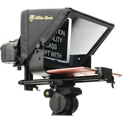 Glide Gear TMP-500 Teleprompter para Tablet y Teléfono con Montura 15mm 12 ft y Funda