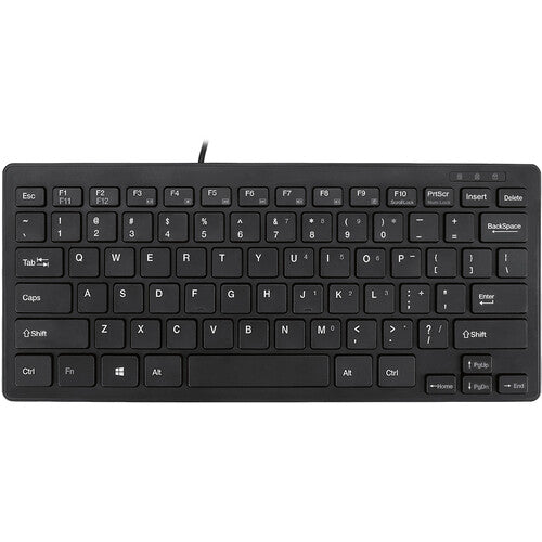 Teclado con cable Adesso SlimTouch Mini negro diseño delgado con teclado numérico integrado