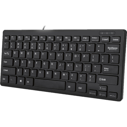 Teclado con cable Adesso SlimTouch Mini negro diseño delgado con teclado numérico integrado