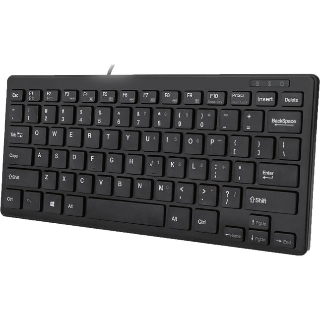 Teclado con cable Adesso SlimTouch Mini negro diseño delgado con teclado numérico integrado