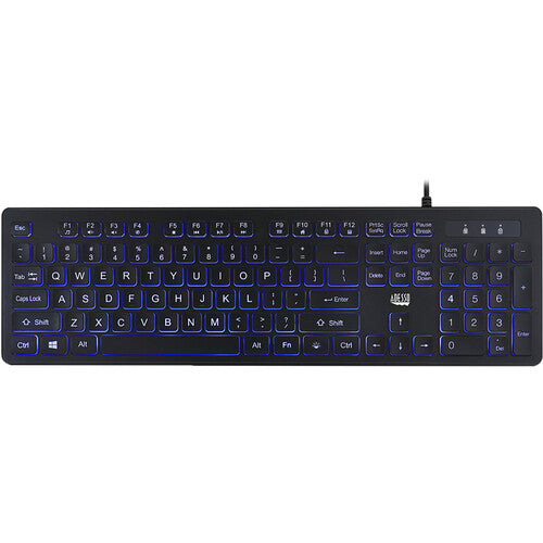 Adesso Teclado Iluminado Antimicrobiano con Teclas Grandes 2X