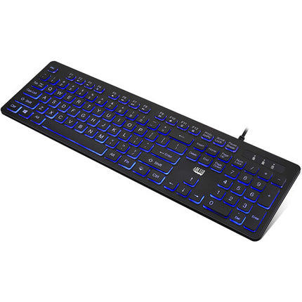Adesso Teclado Iluminado Antimicrobiano con Teclas Grandes 2X