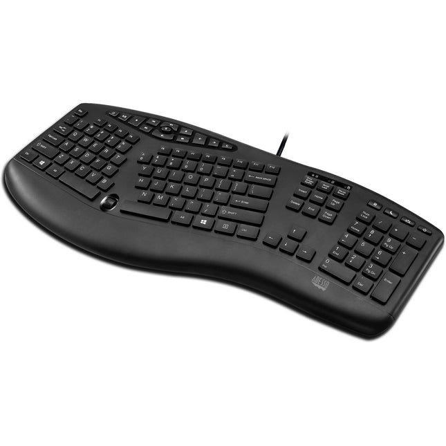 Adesso TruForm Teclado Ergonómico de Escritorio Diseño Dividido Reposamuñecas Integrado
