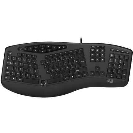 Adesso TruForm Teclado Ergonómico de Escritorio Diseño Dividido Reposamuñecas Integrado
