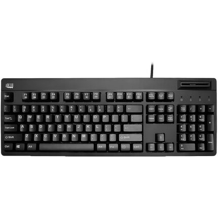 Adesso TAA Compliant Teclado con Lector de Tarjetas Antimicrobiano Rápido