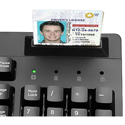 Adesso TAA Compliant Teclado con Lector de Tarjetas Antimicrobiano Rápido